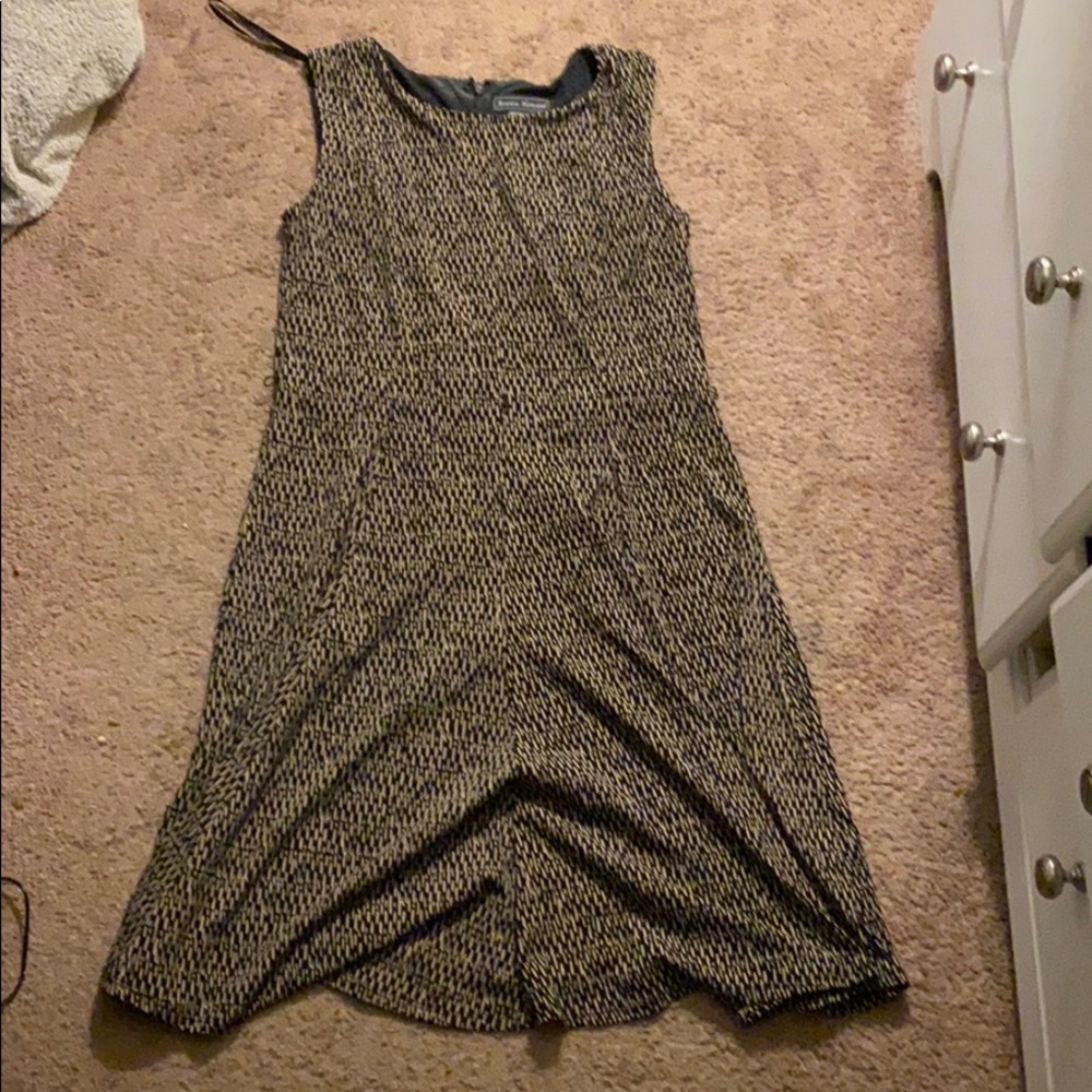 Fancy gold and white dress.